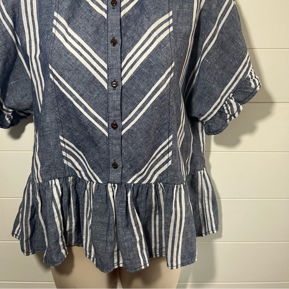 Maeve by Anthropologie Allison Flounced Buttondown - Picture 10 of 11